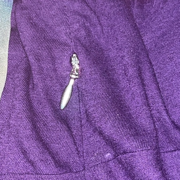 EXPRESS purple tank top with red and green ruffle - Picture 12 of 14